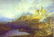 J.M.W. Turner Warkworth Castle Northumberland Thunder Storm Approaching at Sun-Set. oil painting reproduction